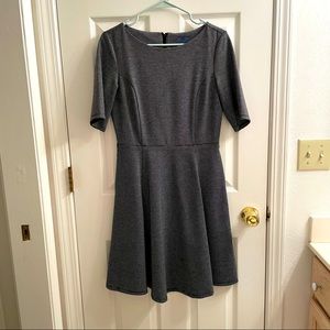 Modcloth a-line grey patterned dress